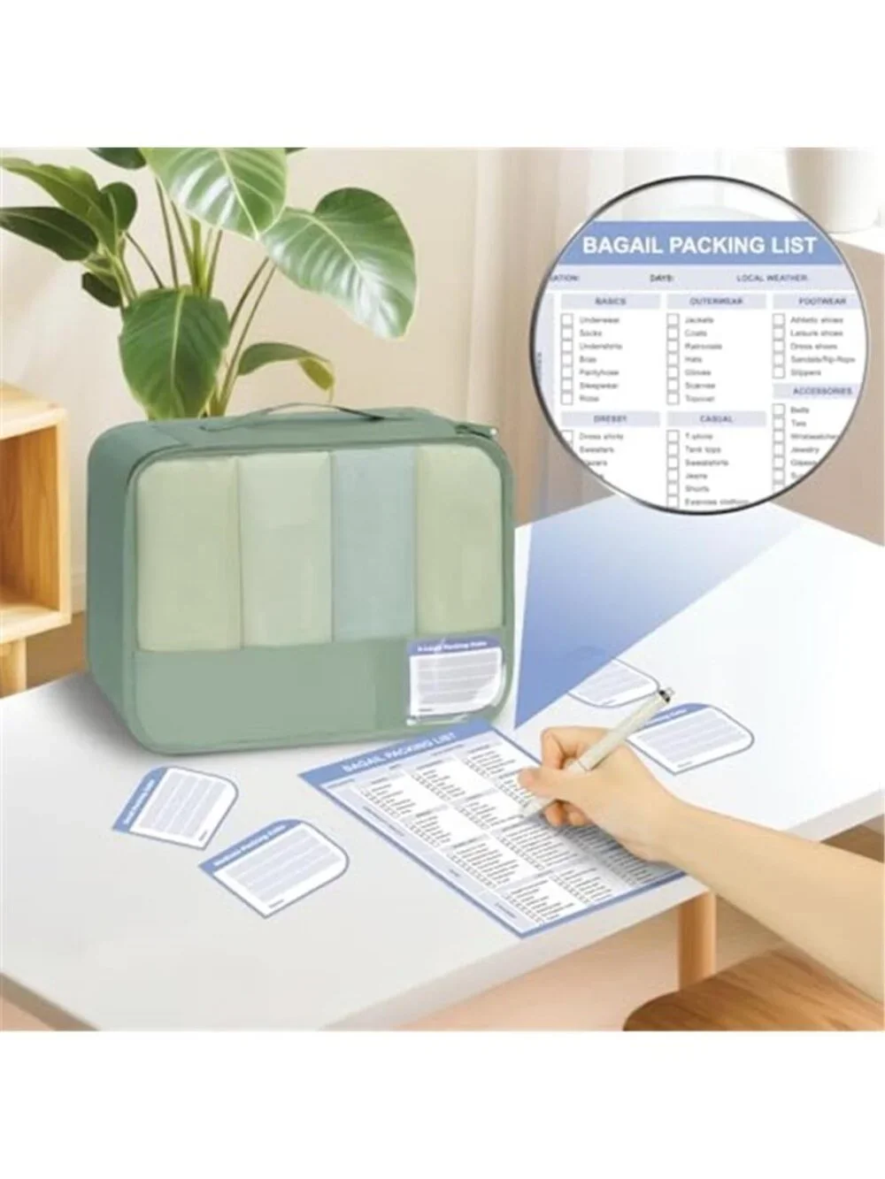 Travel Packing Cubes 9 Piece Luggage Organizer Set Compression Storage Bags